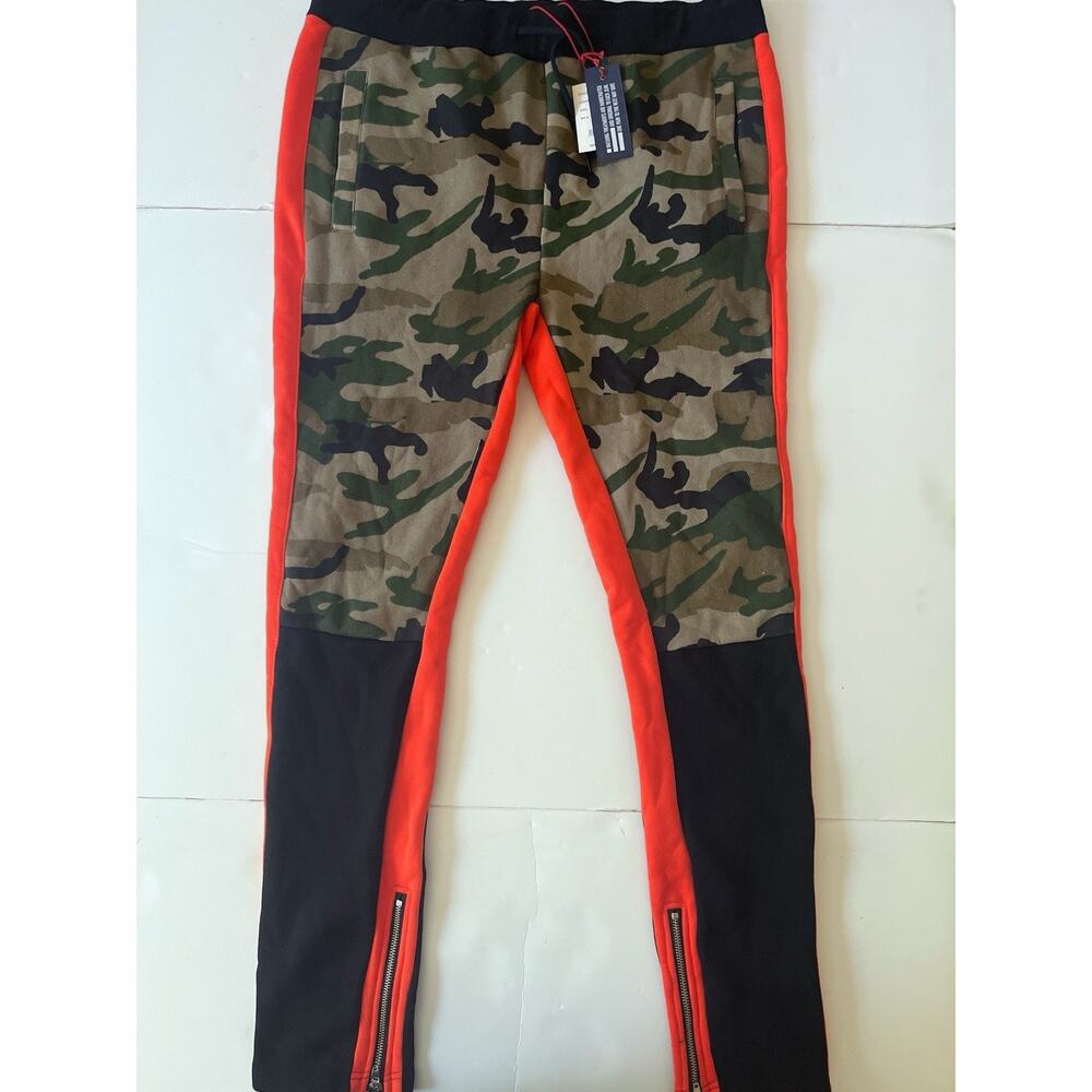 Smoke Rise Jogger Sweatpants Men 2XL Camo Drawstring Athleisure Slim Fit